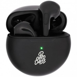 Pro Bass Future Series True Wireless Earphones with Charging Case - Black
