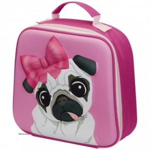 Quest Pug 3D EVA Lunch Bag Pink