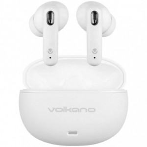 Volkano Pulse Series True Wireless Earphones with Charging Case - White