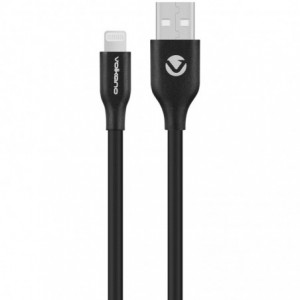 Volkano Flexi Series USB to MFI Lightning 1.5M 5V 2.4A 12W - Black