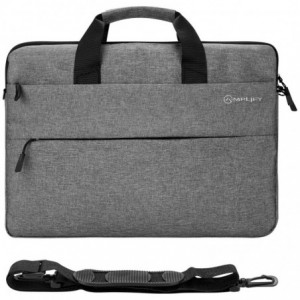 Amplify Cuba 15.6 Laptop Shoulder Bag Grey"