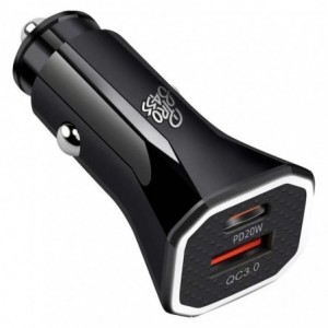Pro Bass Dual USB + Type-C Car Charger 38W