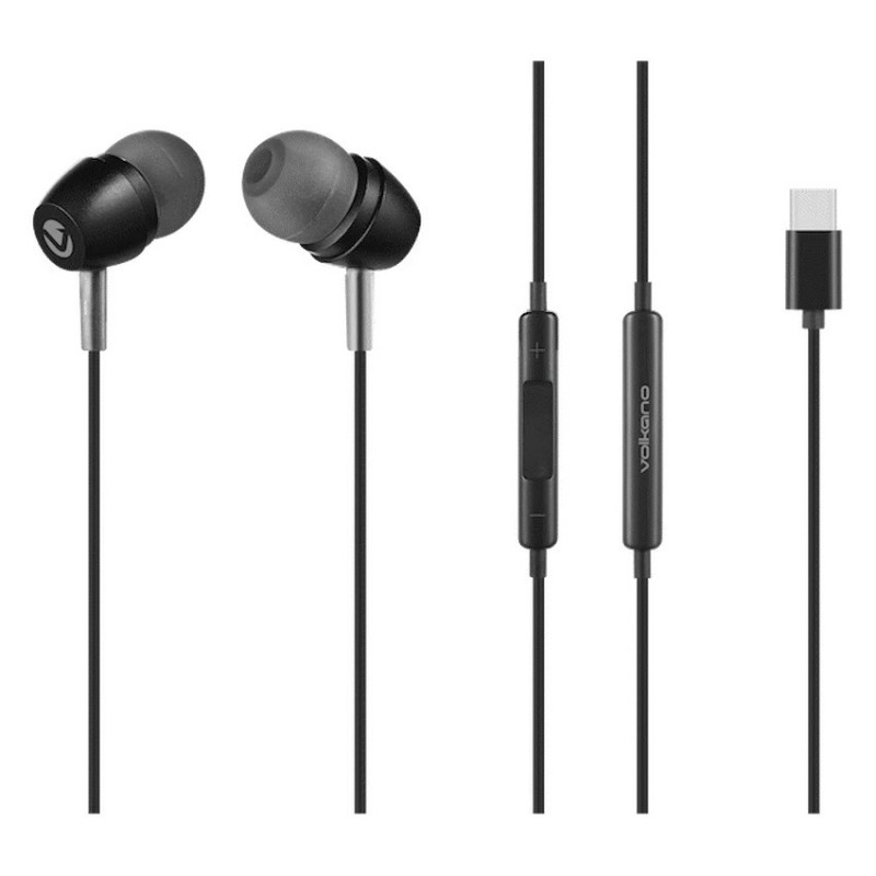 Volkano Prism 3 Series Type-C Earphone - Black - GeeWiz