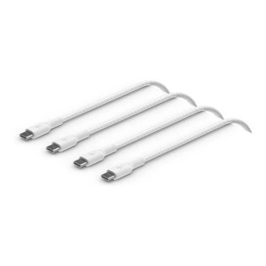 Belkin - BoostCharge Braided Cable USB-C to USB-C 2 Meter - White - 2 Pack (Great as it’s a 2 Pack of Cables) (Supports up to 60 Watts) - 2 Year Warranty