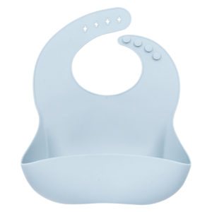 Silicone Bucket Bib - Powder Blue