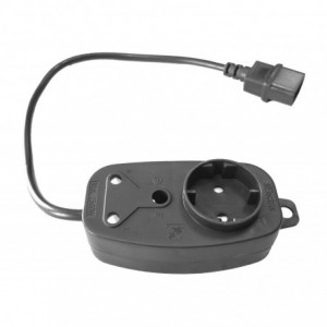 Multi Plug 1x16A 1x5A 0.5m IEC Cord Black