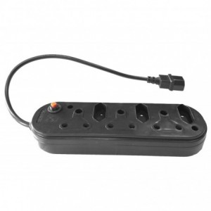 Multi Plug 3x16A 3x5A 0.5m IEC Cord Black
