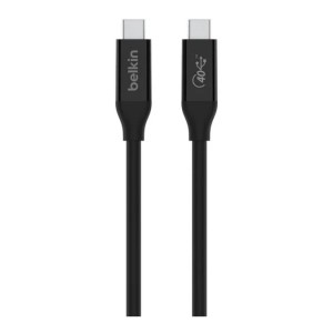 Belkin USB4 Cable- USB-C To USB-C Cable- data transfer speeds of up to 40Gbps- PD Fast Charging up to 100Watt 0.8 Meters - Black