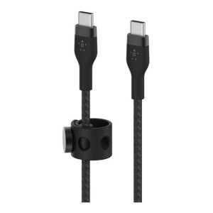 Belkin - BoostCharge Pro Flex USB-C to USB-C Cable 60 Watt 2 Meters - Black (BoostCharge Pro Flex silicone cables are up to 30x more durable. Includes a magnetic cable management system)(745883832750)