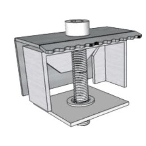 KD Solar stainless steel self bonding adjustable end-clamp for Landscape A-frames new design