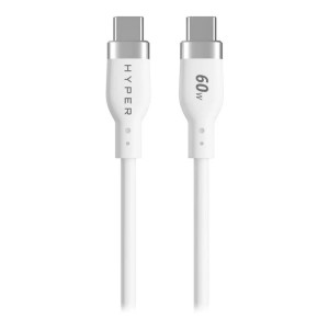 HyperJuice USB-C Silicone Charging Cable - 1.5 Meter - White (6941921149574)
