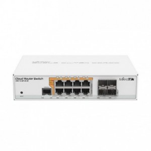 MikroTik CRS112-8P-4S-IN 8-Port Gigabit PoE Switch with 4 SFP Ports