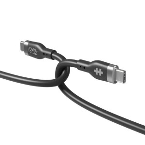 HyperJuice/Targus Silicone USB-C to USB-C - 240Watt  2 Meter Charging Cable - Black (6941921149536)