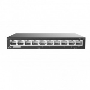 UNV - 8 Port PoE Switch- supports EXTEND Mode (120W) 8-port- 2 Uplink port PoE Switch
