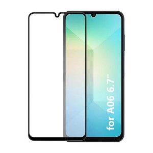 Tuff-Luv - 2.5D Full Screen Tempered Glass - Compatible with the Samsung Galaxy A06 - Clear (5056560419498)