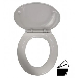 Toilet Seat Wooden Cheeky Universal Soft Close Wht