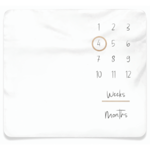 Baby Milestone Blanket - White