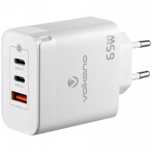 Volkano Potent Trio 65w GaN 3 Port Wall Charger