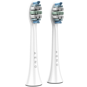 AENO Replacement toothbrush heads- White- Dupont bristles- 2pcs in set (for ADB0003/ADB0005 and ADB0004/ADB0006)
