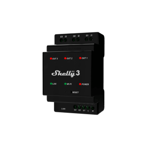 Shelly Pro 3 - Three-Channel Relay With Potential-Free Outputs Supporting A Total Of 48A