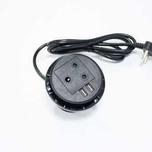 Manual Desktop Plug Socket Flush Mount Column - 85mm