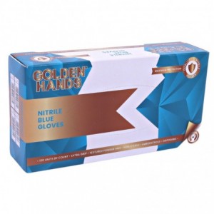 Blue Nitrile Examination Gloves - Powder Free - Medium