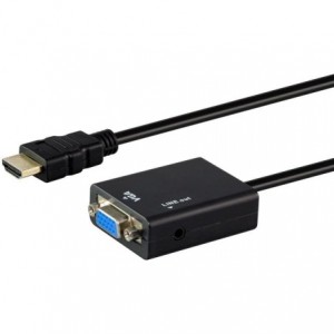 Unique HDMI-M To VGA-F Adapt W/AUDIO