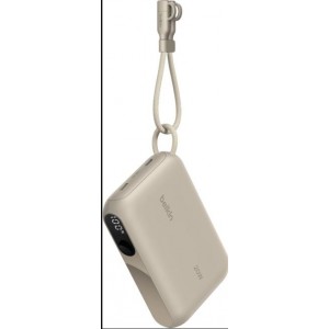 Belkin - BoostCharge Slim USB-C Power Bank - 10 000mAh w/ 2 USB-C Ports - Detachable USB-C cable included - Digital Battery Display - 20 Watt Charging for iPhone 16- 15- Plus- Pro- Pro Max- Samsung Ga