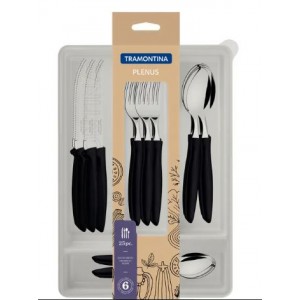 Tramontina Cutlery Tableware Set Plenus 25PC Black