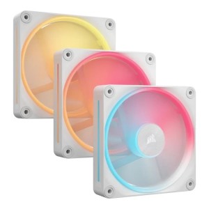 CORSAIR LX-R RGB Series iCUE LINK LX120-R RGB White 120mm RGB Fan Triple Fan Kit.
