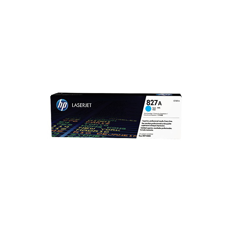 HP  827A CLJ M880 CYAN PRINT CARTRIDGE.