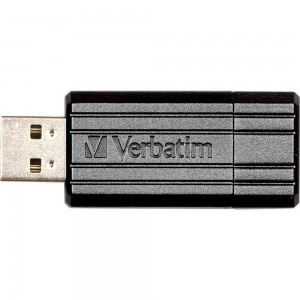 VERBATIM 16GB PINSTRIPE USB2.0 FLASH DRIVE (BLACK)
