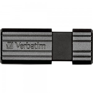 VERBATIM 16GB PINSTRIPE USB2.0 FLASH DRIVE (BLACK)