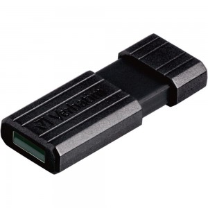VERBATIM 64GB PINSTRIPE USB2.0 FLASH DRIVE (BLACK)