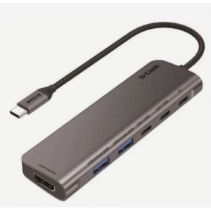 6-in-1 USB-C adapter 2xUSB-A 3.1 2xUSB-C 3.1 1xHDMI 4K at 60Hz 1xUSB-C PD 100W