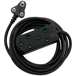Ellies Side by Side Heavy Duty Extension Lead-10M-BK