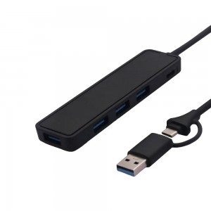 USB C+USB3.0(2IN1)TO USB3.0HUB 4PORTS Pe Bag