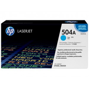 HP 504A CP3525/CM3530 MFP CYAN PRINT CARTRIDGE.