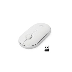 Logitech Pebble M350 Wireless Mouse - OFF-WHITE - 2.4GHZ/BT - N/A