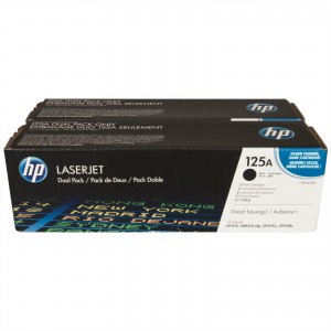 HP 125A COLOR LASERJET (BLACK TONER - DUAL PACK)CP1215/1515/1518 AND CM1312 BLACK PRINT CARTRIDGE.