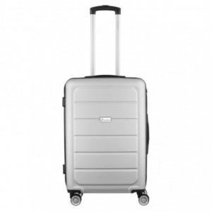 Travelwize Maple ABS 65cm 4-Wheels Spinner Luggage Silver