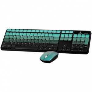 Volkano Prism Series Bluetooth Wireless Keyboard and Mouse - Teal