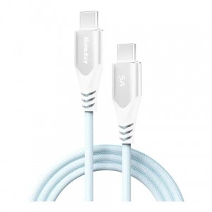 Huntkey Cab USB-C To USB-C 5A/100W Blue