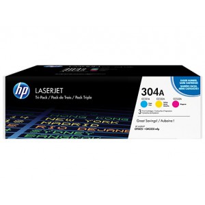 HP 304A COLOUR LASERJET 3 PACK (MAGENTA CYAN AND YELLOW)