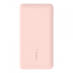 Belkin - BoostCharge 20 000 Mah Power Bank with USB-C 15 Watt - Dual USB-A 15cm USB-A to C Cable - Pink (745883837717)