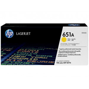 HP 651A LJ ENTERPRISE 700 COLOR MFP M775 SERIES YELLOW PRINT CARTRIDGE - NEW