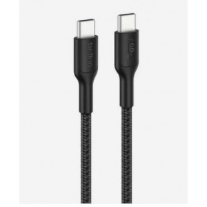 Belkin Gaming - USB-C to USB-C Cable 60Watt (6.6ft)- Braided Type C Charger Fast Charging for Nintendo Switch 2- iPhone 16- iPhone 15- iPad- MacBook Air- Chromebook- Samsung Galaxy S25 Ultra- etc. - B