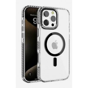 Tuff-Luv - Tough Acrylic 2 Tone Magnetic Magsafe Case Compatible with Apple iPhone 16 Pro - Black (5056560419153)