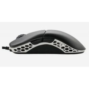 Ducky Mouse Feather Black and White - Huano Blue switches.