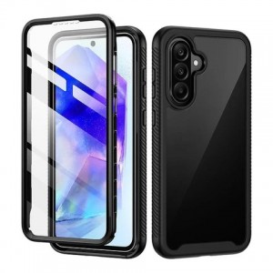 Tuff-Luv - Rugged Vault Case with Built in - Screen Protector - Compatible with the Samsung A36 5G - Black (5056560422269)